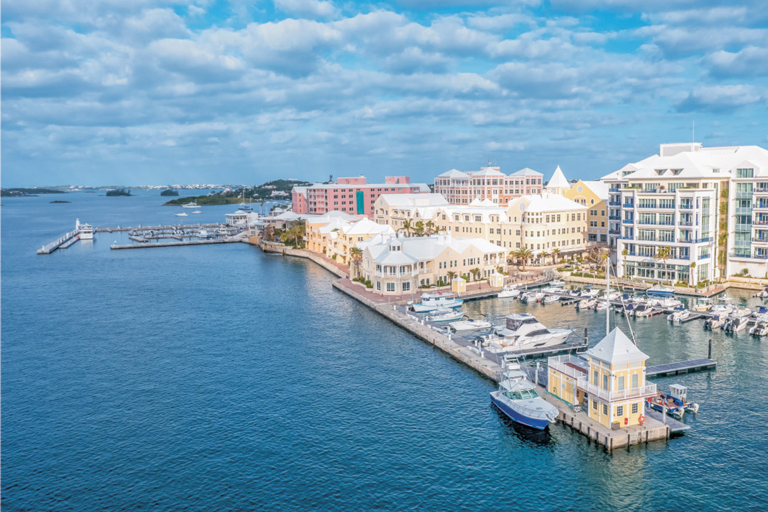 Aerial View of The Waterfront Conference Space, Offices and Marina